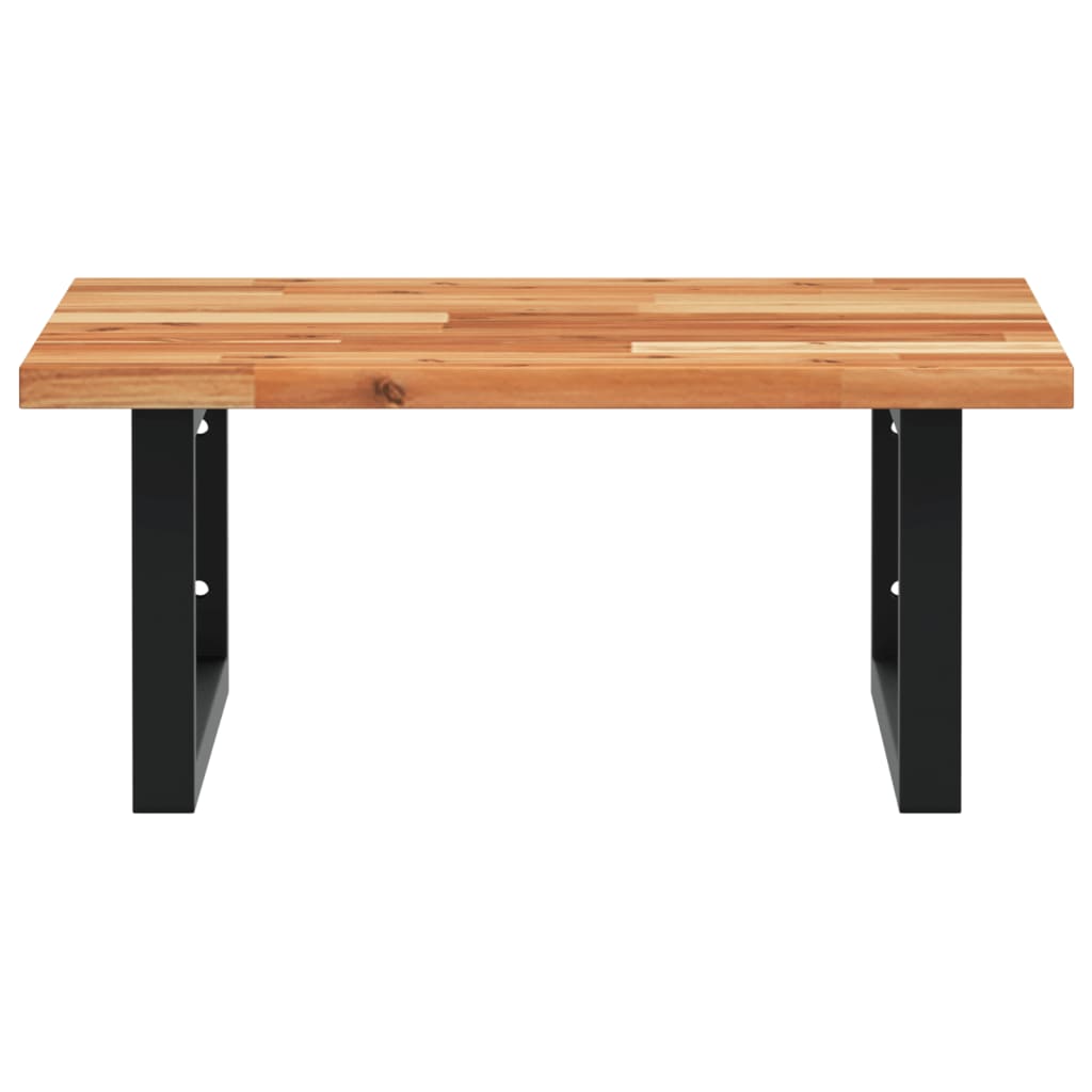 vidaXL Étagère de lavabo murale en acier et bois d'acacia