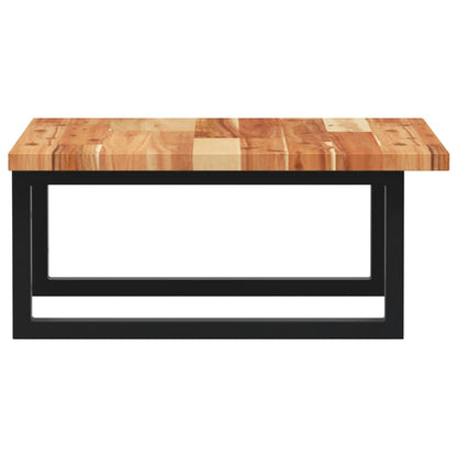 vidaXL Étagère de lavabo murale en acier et bois d'acacia