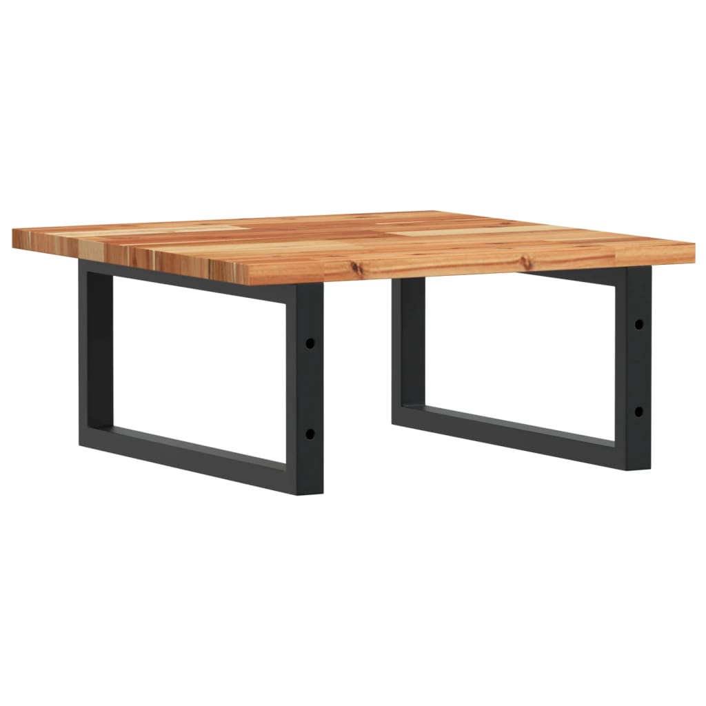 vidaXL Étagère de lavabo murale en acier et bois d'acacia