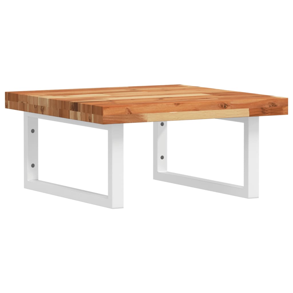 vidaXL Étagère de lavabo murale en acier et bois d'acacia