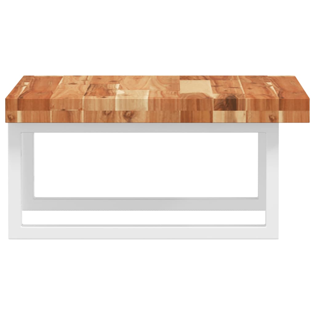 vidaXL Étagère de lavabo murale en acier et bois d'acacia