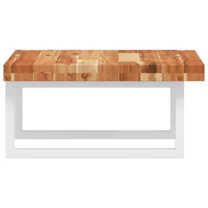 vidaXL Étagère de lavabo murale en acier et bois d'acacia