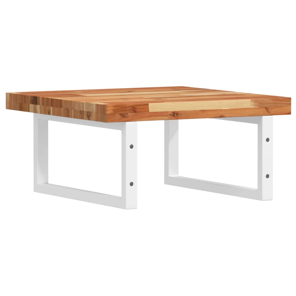 vidaXL Étagère de lavabo murale en acier et bois d'acacia