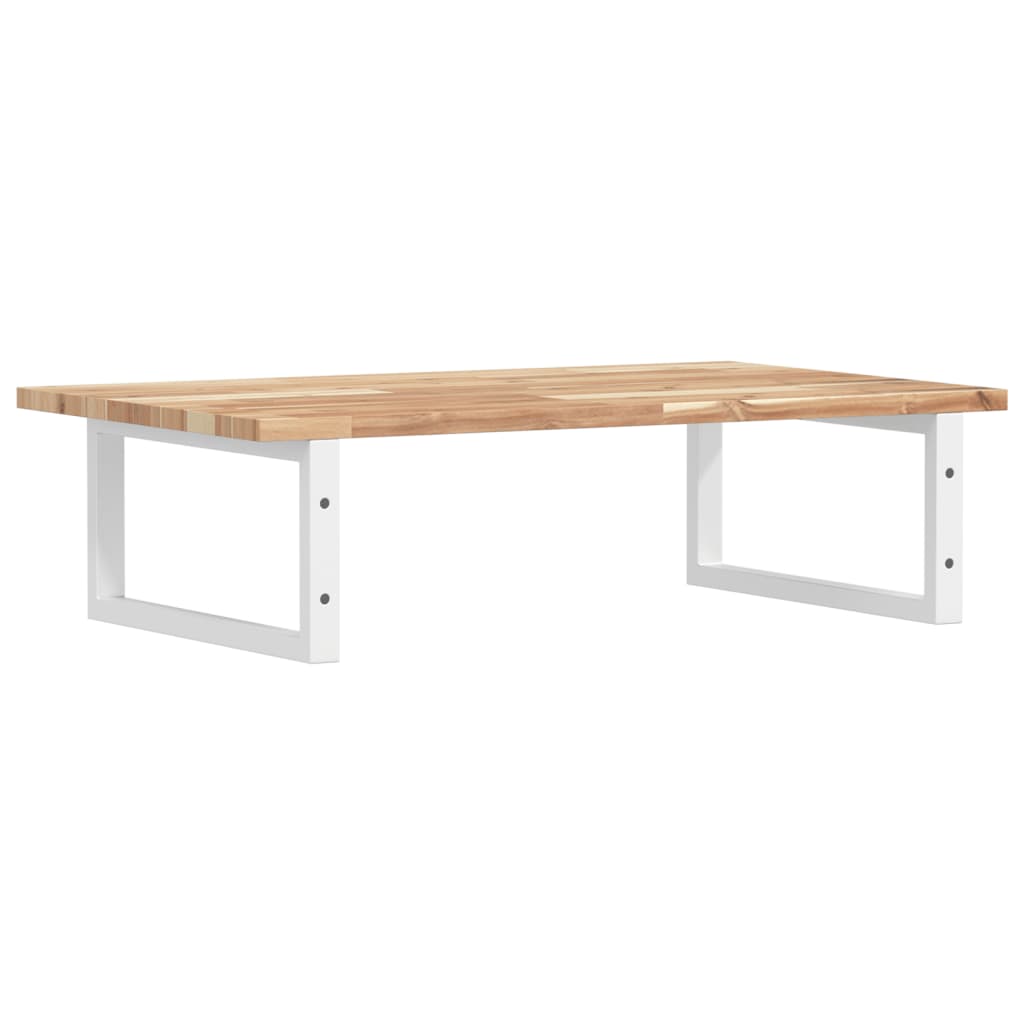 vidaXL Waschbeckenregal Wandmontage Stahl und Akazienholz