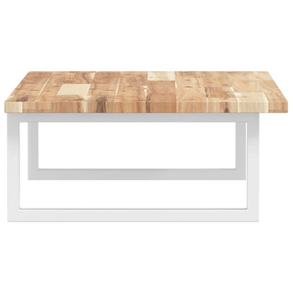 vidaXL Étagère de lavabo murale en acier et bois d'acacia