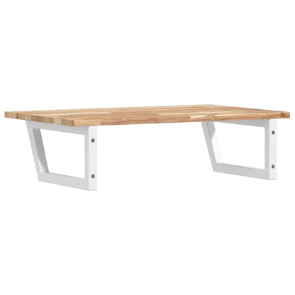 vidaXL Waschbeckenregal Wandmontage Stahl und Akazienholz
