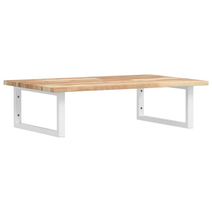 vidaXL Waschbeckenregal Wandmontage Stahl und Akazienholz