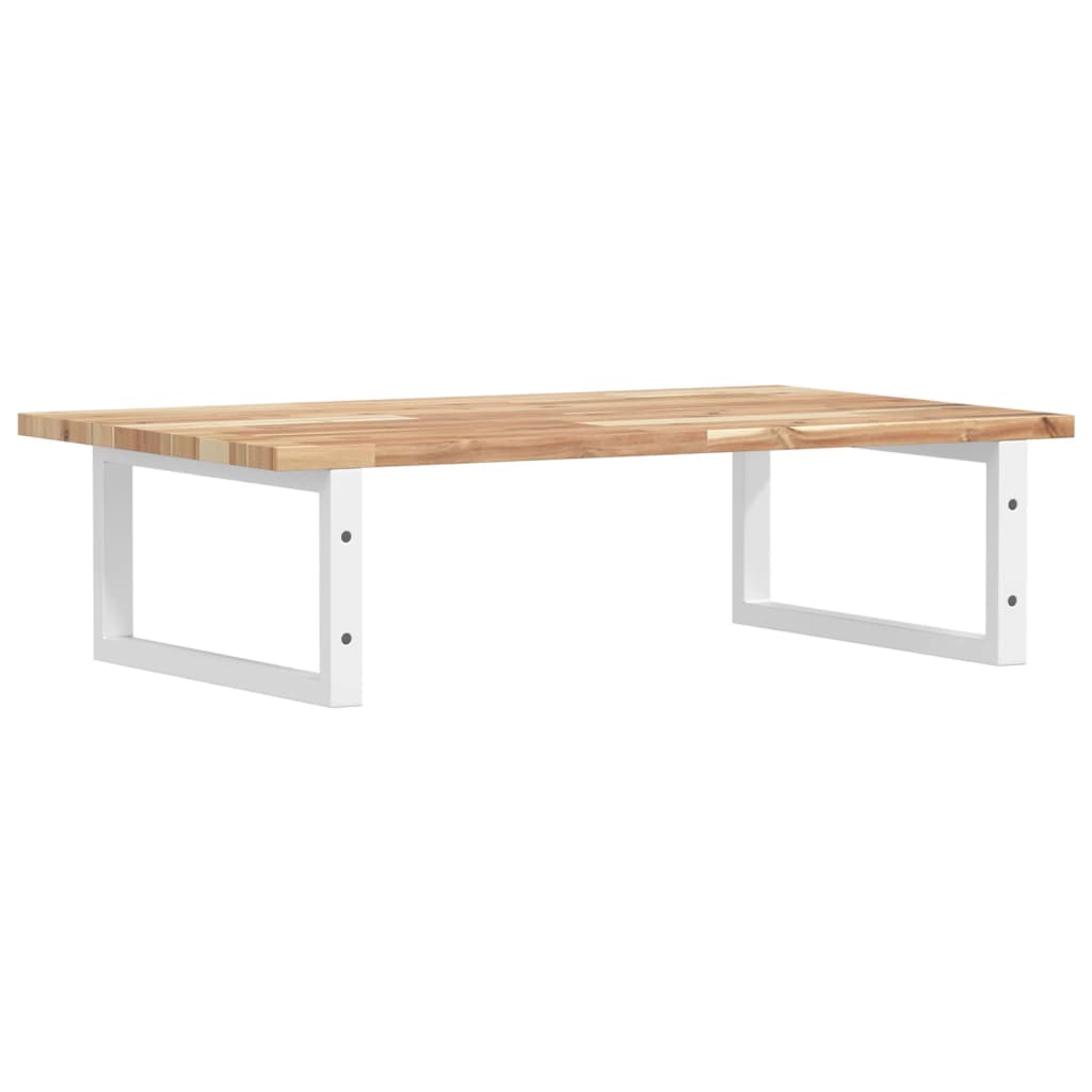 vidaXL Waschbeckenregal Wandmontage Stahl und Akazienholz