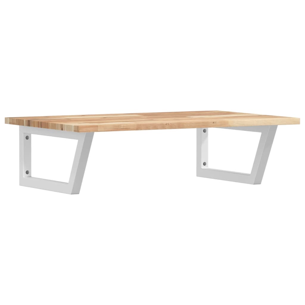 vidaXL Waschbeckenregal Wandmontage Stahl und Akazienholz