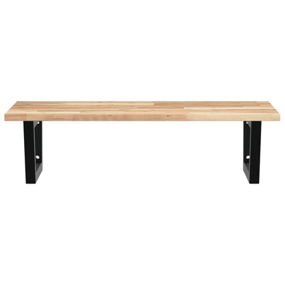 vidaXL Waschbeckenregal Wandmontage Stahl und Akazienholz