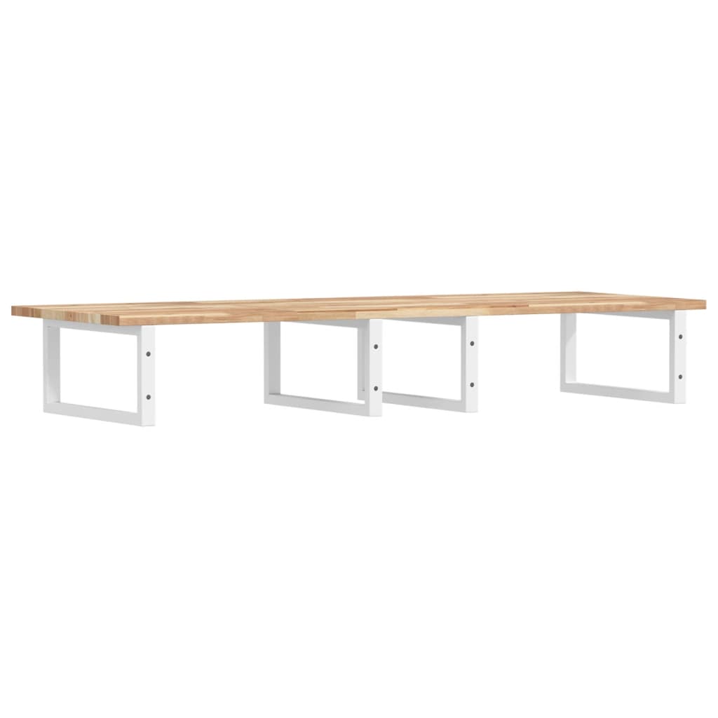 vidaXL Waschbeckenregal Wandmontage Stahl und Akazienholz