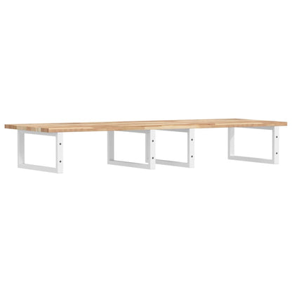 vidaXL Waschbeckenregal Wandmontage Stahl und Akazienholz