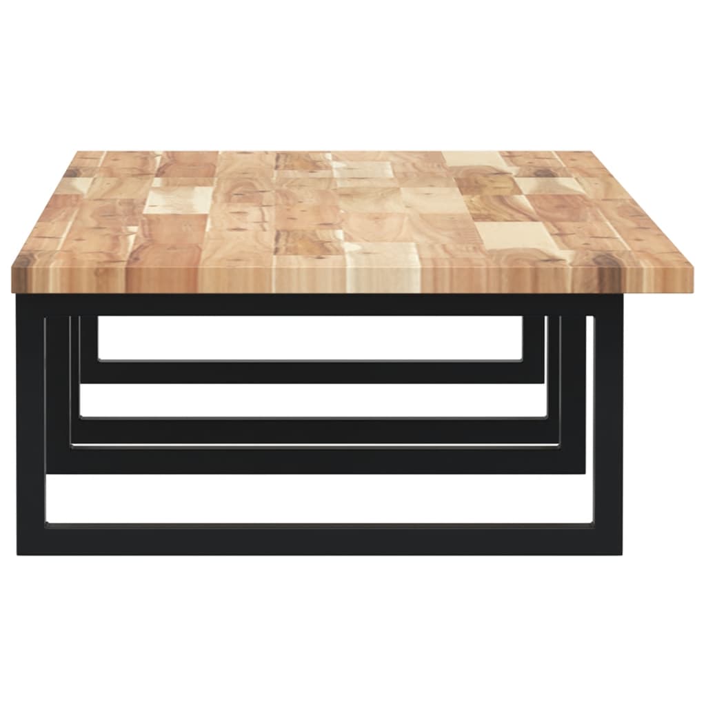 vidaXL Étagère de lavabo à fixation murale en acier et bois d'acacia