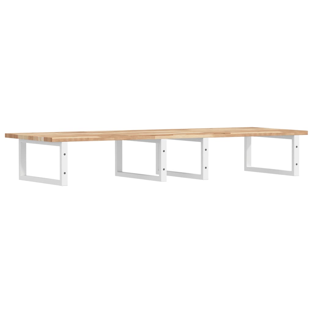 vidaXL Waschbeckenregal Wandmontage Stahl und Akazienholz