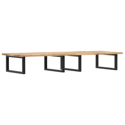 vidaXL Waschbeckenregal Wandmontage Stahl und Akazienholz