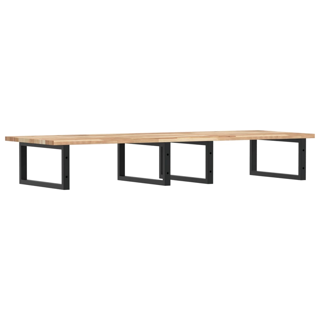 vidaXL Waschbeckenregal Wandmontage Stahl und Akazienholz