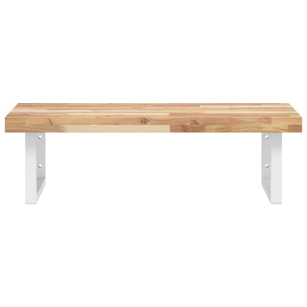 vidaXL Étagère de lavabo murale en acier et bois d'acacia