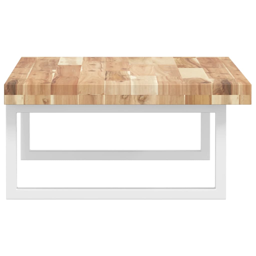 vidaXL Étagère de lavabo murale en acier et bois d'acacia