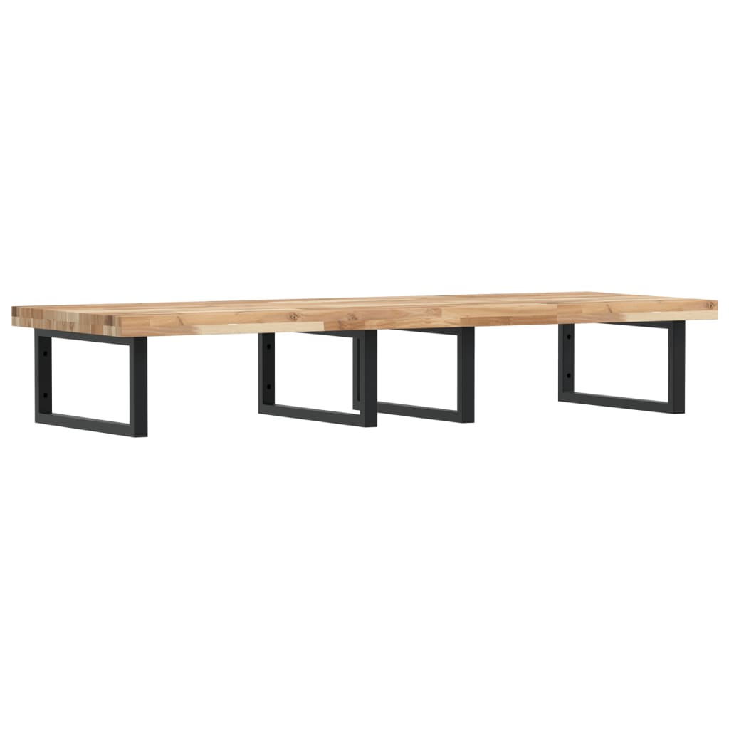 vidaXL Étagère de lavabo murale en acier et bois d'acacia
