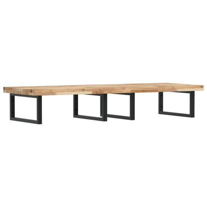 vidaXL Étagère de lavabo murale en acier et bois d'acacia