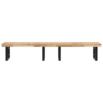 vidaXL Étagère de lavabo murale en acier et bois d'acacia