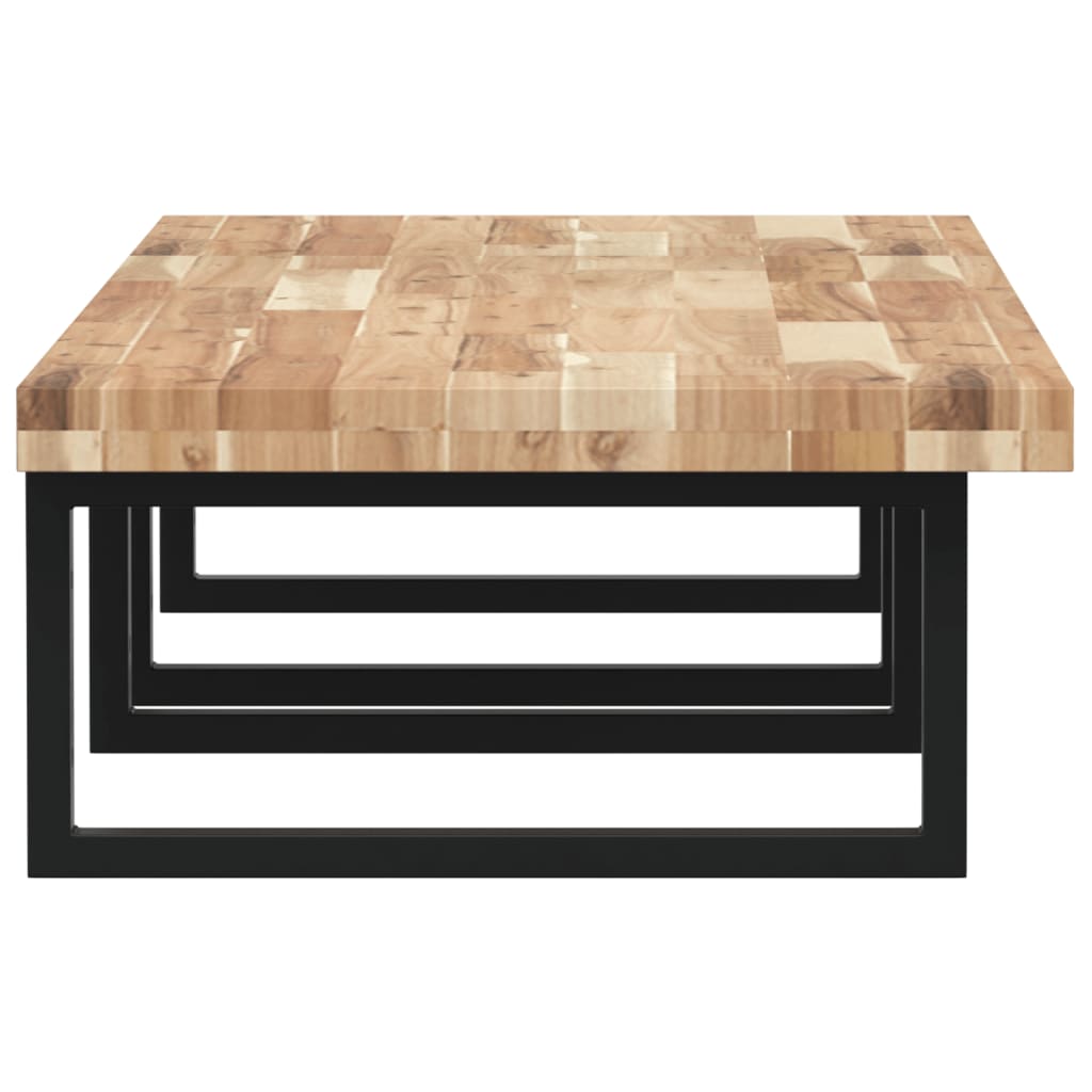 vidaXL Étagère de lavabo murale en acier et bois d'acacia