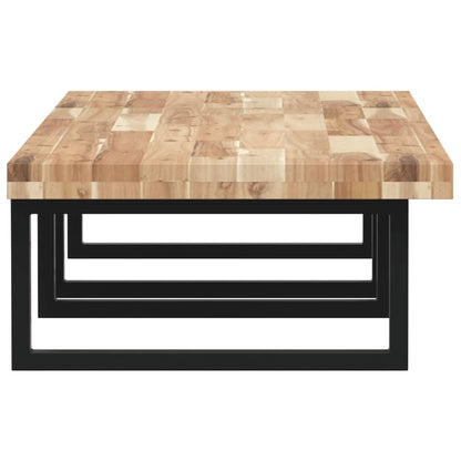 vidaXL Étagère de lavabo murale en acier et bois d'acacia