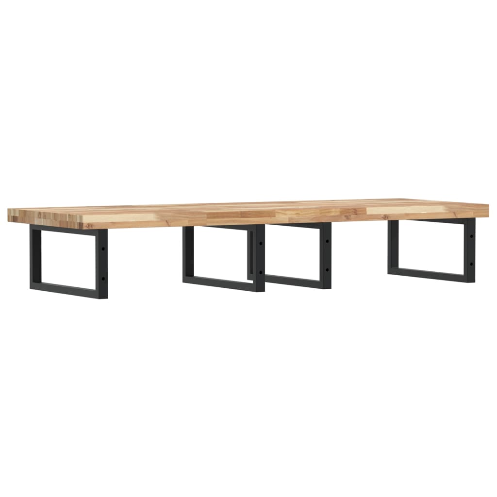 vidaXL Étagère de lavabo murale en acier et bois d'acacia