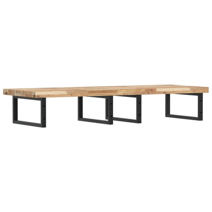 vidaXL Étagère de lavabo murale en acier et bois d'acacia