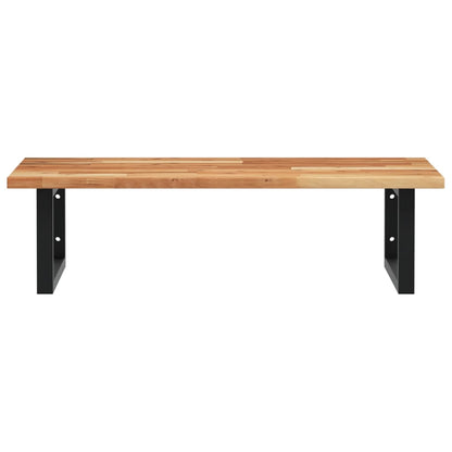 vidaXL Waschbeckenregal Wandmontage Stahl und Akazienholz