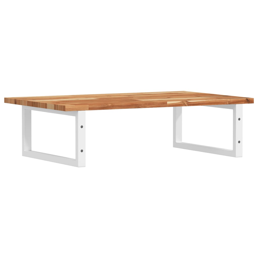 vidaXL Waschbeckenregal Wandmontage Stahl und Akazienholz
