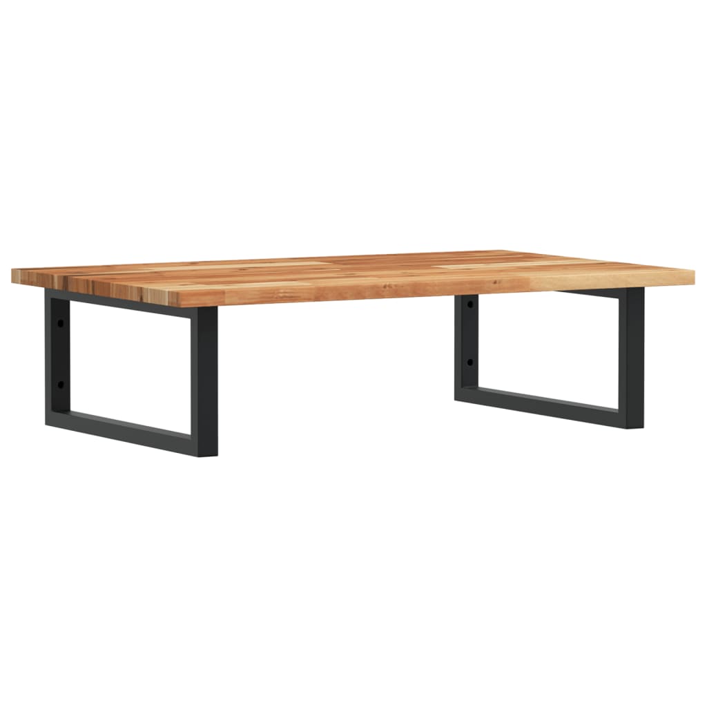vidaXL Étagère de lavabo murale en acier et bois d'acacia