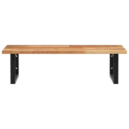 vidaXL Étagère de lavabo murale en acier et bois d'acacia