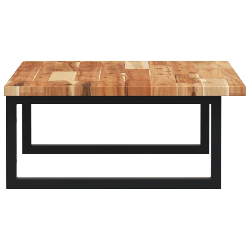 vidaXL Étagère de lavabo murale en acier et bois d'acacia