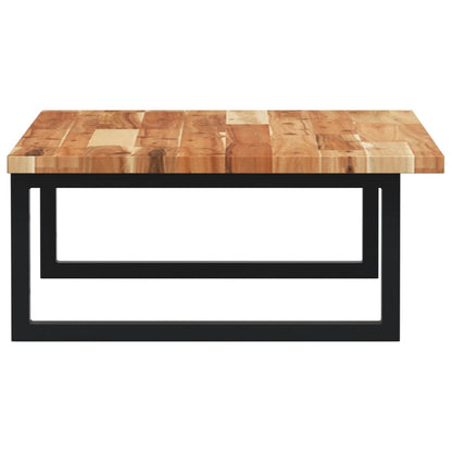 vidaXL Étagère de lavabo murale en acier et bois d'acacia