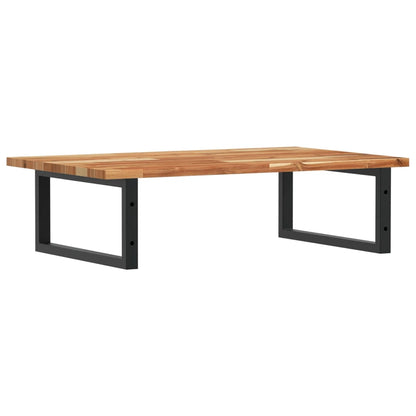 vidaXL Étagère de lavabo murale en acier et bois d'acacia