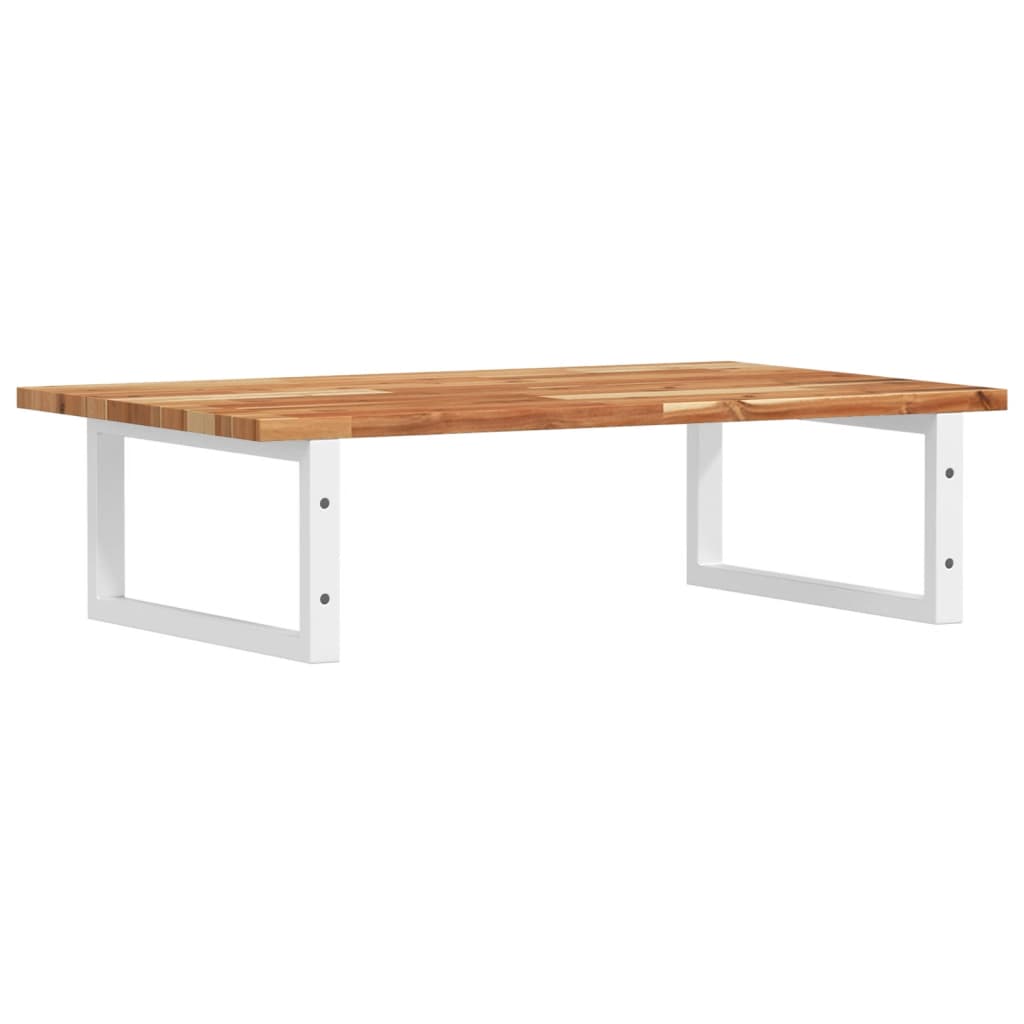 vidaXL Waschbeckenregal Wandmontage Stahl und Akazienholz