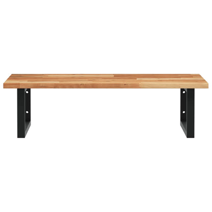 vidaXL Waschbeckenregal Wandmontage Stahl und Akazienholz
