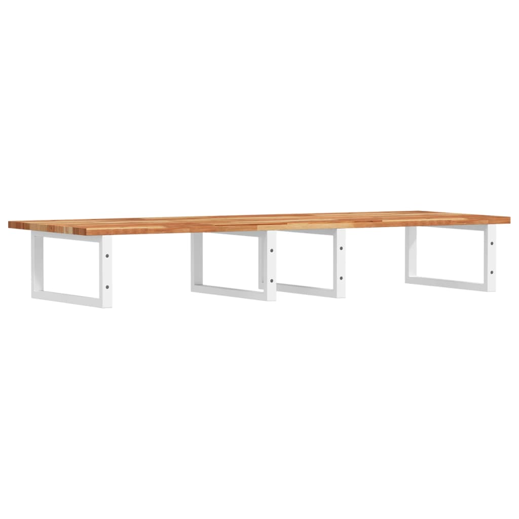 vidaXL Waschbeckenregal Wandmontage Stahl und Akazienholz
