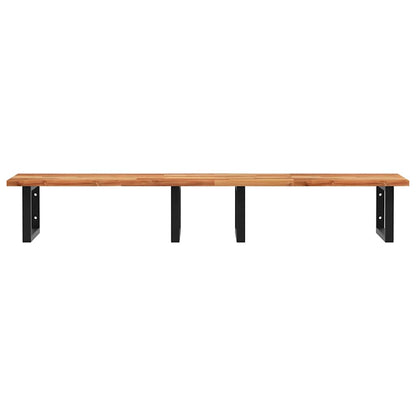 vidaXL Waschbeckenregal Wandmontage Stahl und Akazienholz
