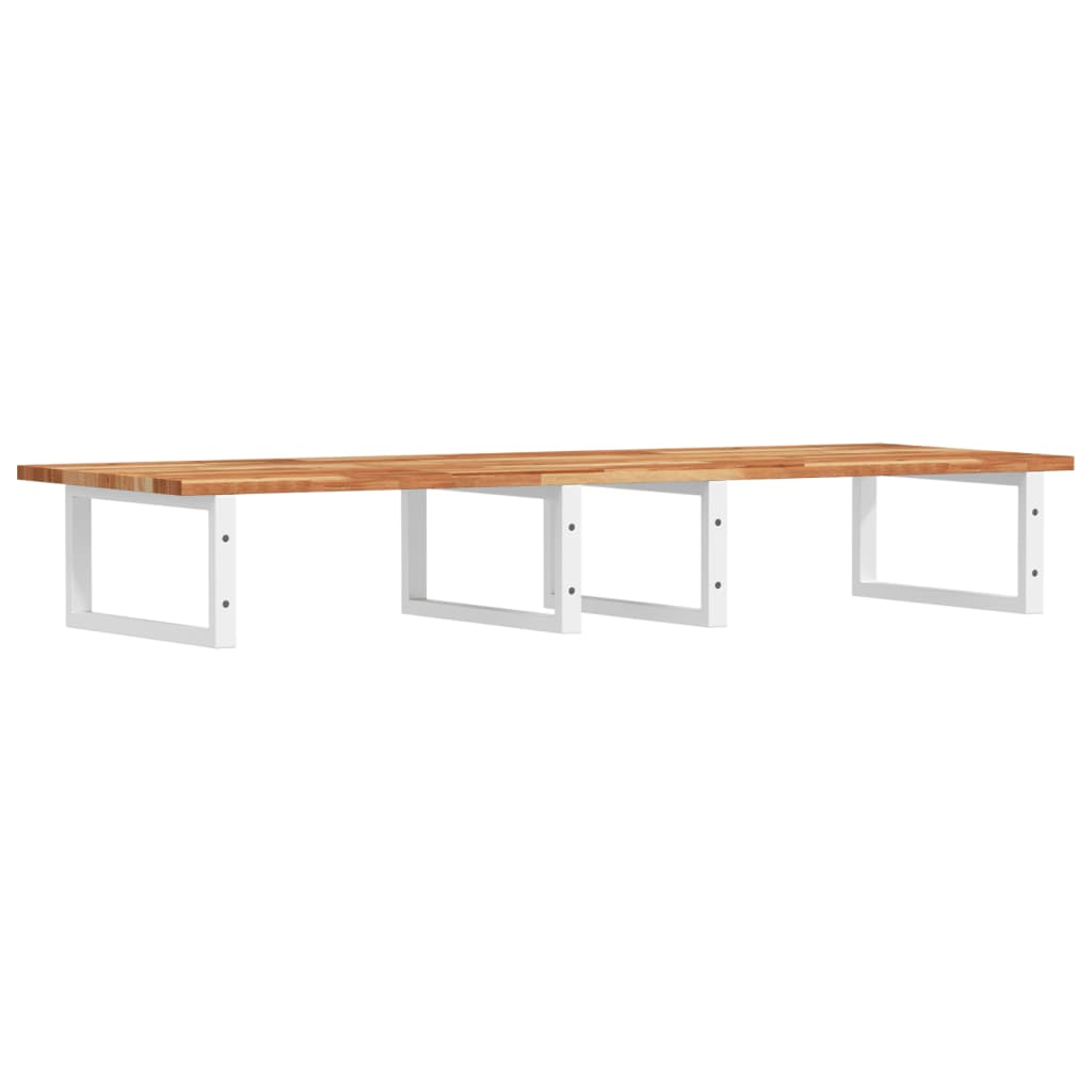 vidaXL Waschbeckenregal Wandmontage Stahl und Akazienholz