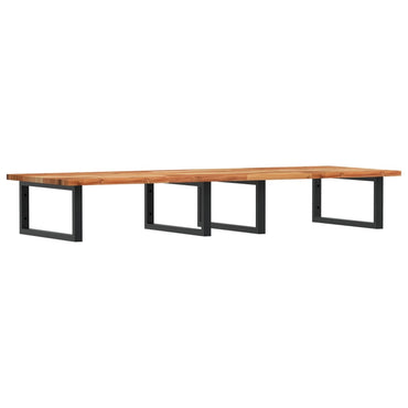 vidaXL Waschbeckenregal Wandmontage Stahl und Akazienholz