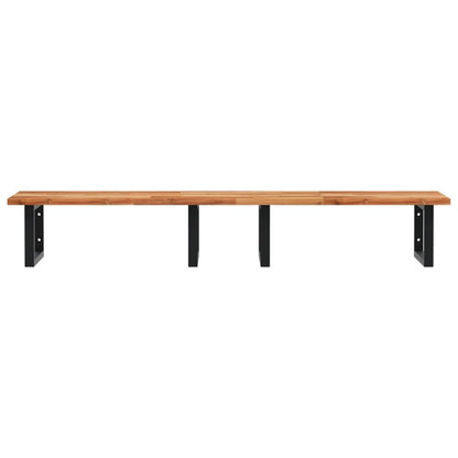 vidaXL Waschbeckenregal Wandmontage Stahl und Akazienholz