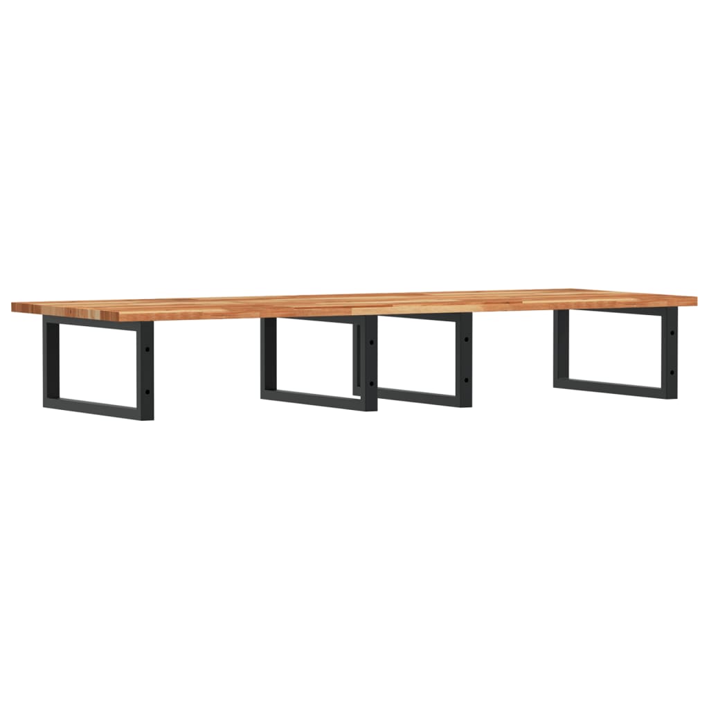 vidaXL Waschbeckenregal Wandmontage Stahl und Akazienholz