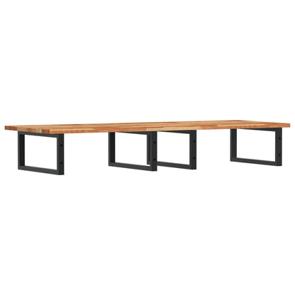 vidaXL Waschbeckenregal Wandmontage Stahl und Akazienholz