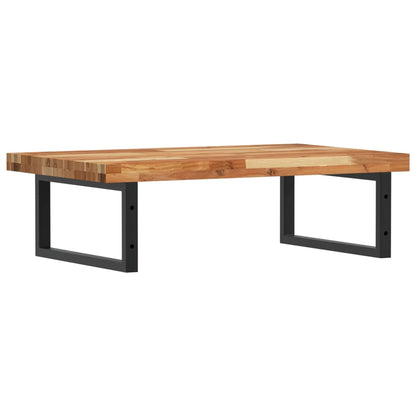 vidaXL Waschbeckenregal Wandmontage Stahl und Akazienholz