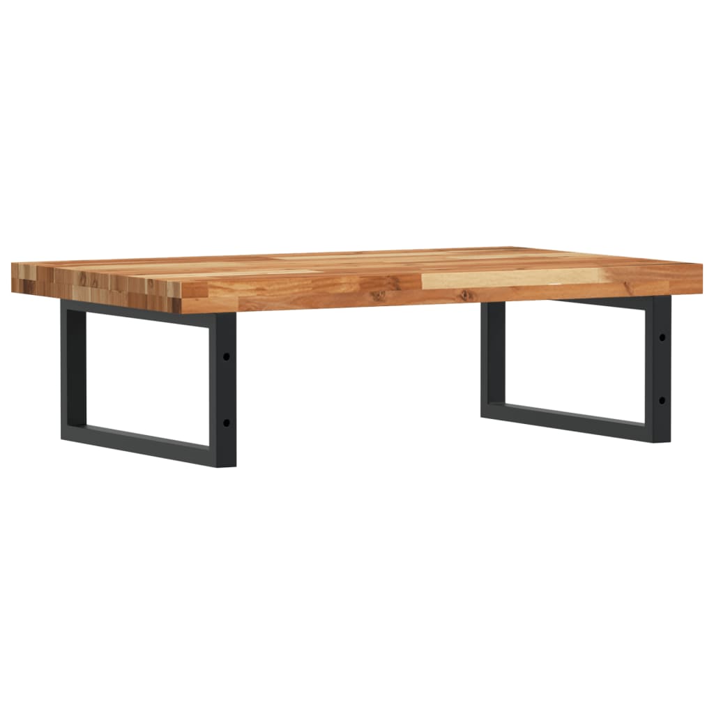 vidaXL Waschbeckenregal Wandmontage Stahl und Akazienholz