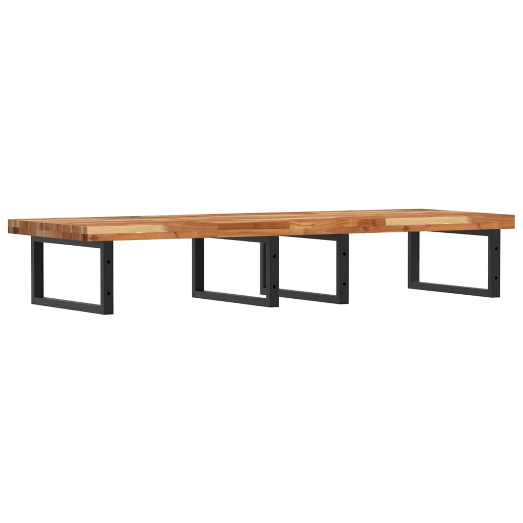 vidaXL Waschbeckenregal Wandmontage Stahl und Akazienholz