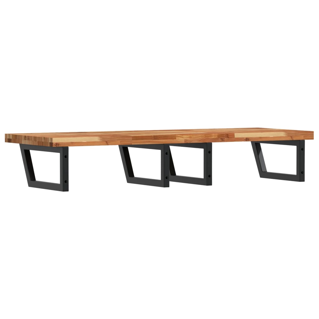 vidaXL Waschbeckenregal Wandmontage Stahl und Akazienholz