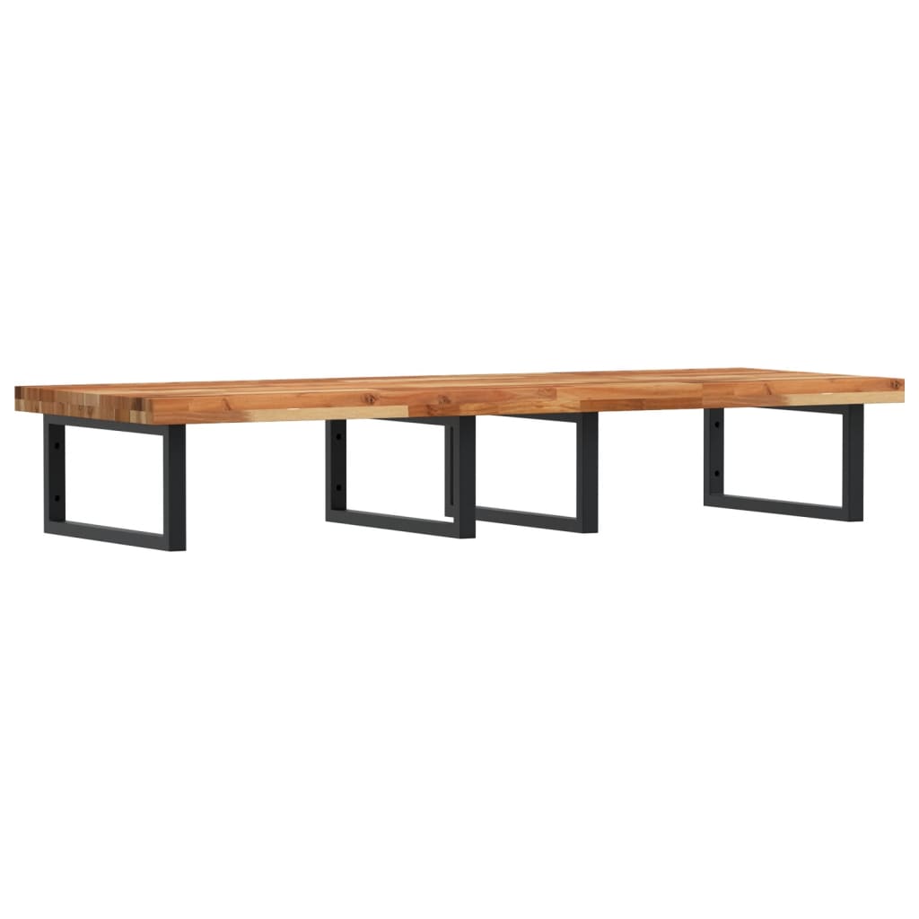 vidaXL Waschbeckenregal Wandmontage Stahl und Akazienholz